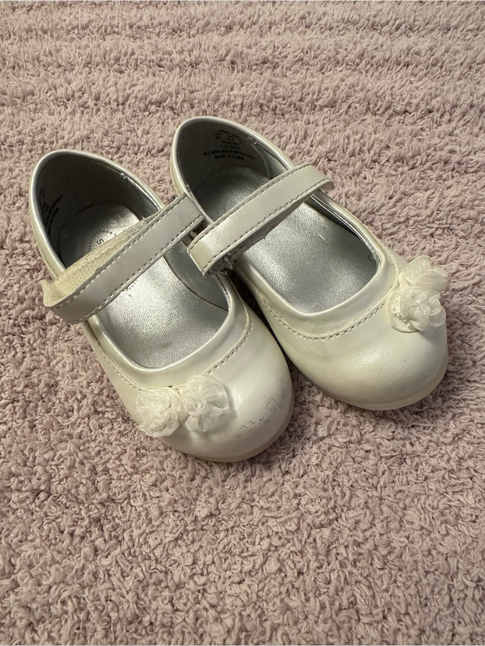 🤍 Stride Rite Ivory Floral Mary Jane Shoes Size 5 🌸
